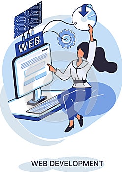 Web development, coding and programming. Creation digital Software mobile, desktop platforms