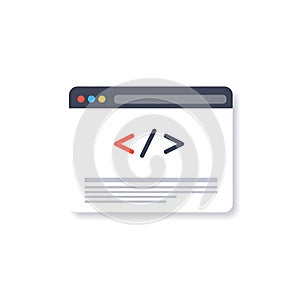 Web Development and Coding Vector Icon