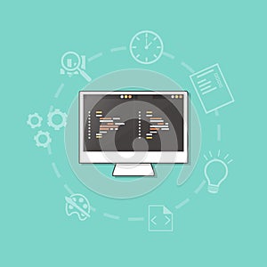 Web development concept