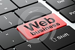 Web development concept: Web Business on computer keyboard background