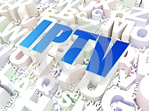 Web development concept: IPTV on alphabet