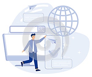 Web development concept, Microsite interface, cross-browser compatibility, 404 error, programming, company page, page not found,