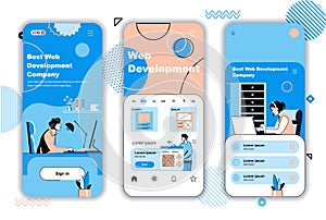 Web development concept onboarding screens