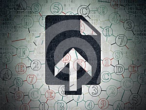 Web development concept: Upload on Digital Data Paper background