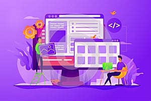 Web development concept vector illustration
