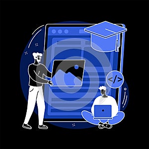 Web development courses abstract concept vector illustration.