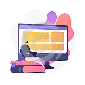Web development courses vector concept metaphor