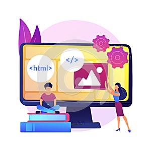 Web development courses vector concept metaphor