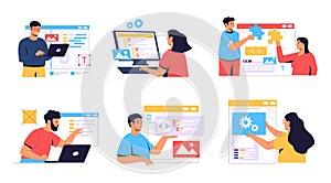 Web development creating mobile web page, software developers
