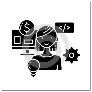 Web development glyph icon