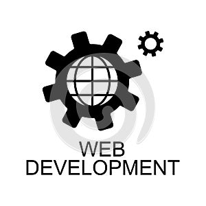 Web development icon. Element of seo and development icon with name for mobile concept and web apps. Detailed Web