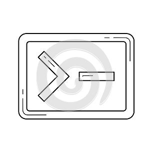 Web development line icon.
