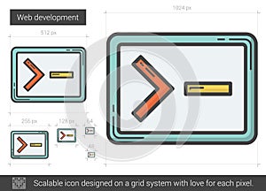 Web development line icon.