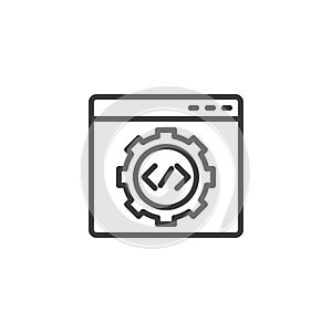 Web development line icon