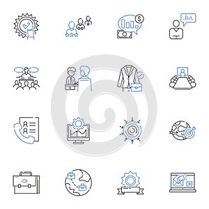 Web development line icons collection. HTML, CSS, JavaScript, PHP, Ruby, Python, Frameworks vector and linear