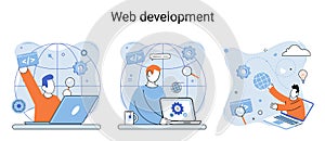 Web development, coding and programming. Creation digital Software mobile, desktop platforms