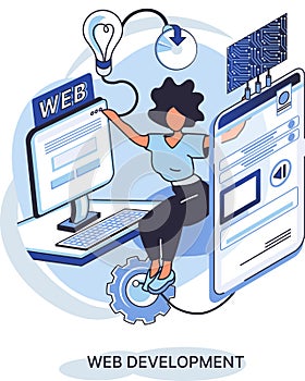 Web development, coding and programming. Creation digital Software mobile, desktop platforms