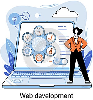 Web development, coding and programming. Creation digital Software mobile, desktop platforms