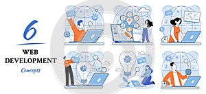 Web development, coding and programming. Creation digital Software mobile, desktop platforms