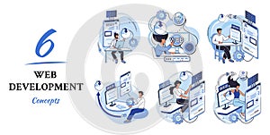 Web development, coding and programming. Creation digital Software mobile, desktop platforms