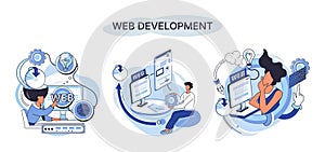 Web development, coding and programming. Creation digital Software mobile, desktop platforms