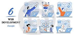 Web development, coding and programming. Creation digital Software mobile, desktop platforms