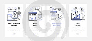 Web development - modern line design style web banners