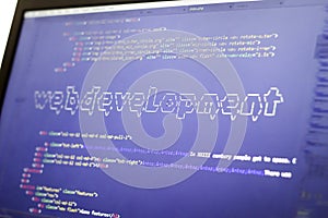 Web development phrase ASCII art inside real HTML code