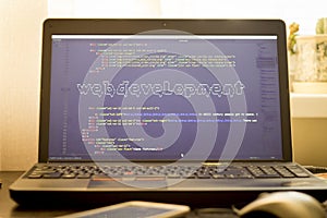 Web development phrase ASCII art inside real HTML code