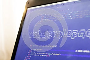 Web development phrase ASCII art inside real HTML code