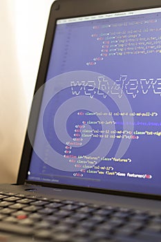 Web development phrase ASCII art inside real HTML code