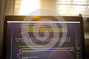 Web development phrase ASCII art inside real HTML code