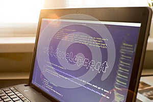 Web development phrase ASCII art inside real HTML code