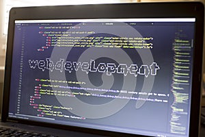 Web development phrase ASCII art inside real HTML code