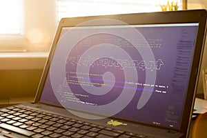 Web development phrase ASCII art inside real HTML code