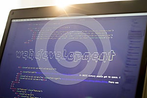 Web development phrase ASCII art inside real HTML code