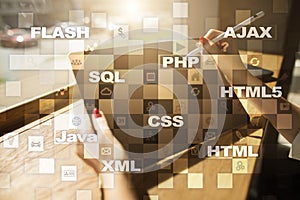 Web development. Programming. Internet and technology concept.