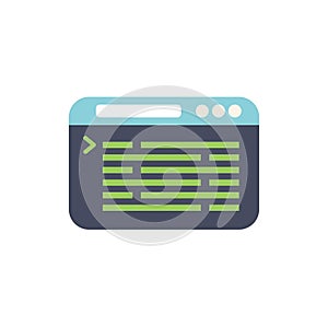 Web development programming language code website browser window icon