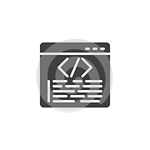 Web development, programming vector icon