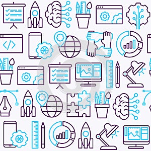 Web development seamless pattern