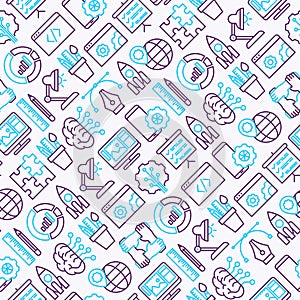 Web development seamless pattern