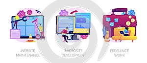 Web development services vector concept metaphors