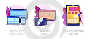 Web development vector concept metaphors