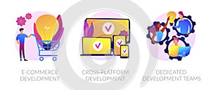 Web development vector concept metaphors