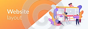 WEB development web banner concept.