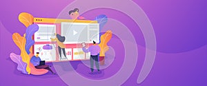 WEB development web banner concept.