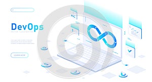 Web development white banner vector
