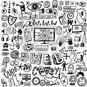Web doodles set