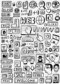 Web doodles set