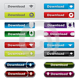 Web download button designs